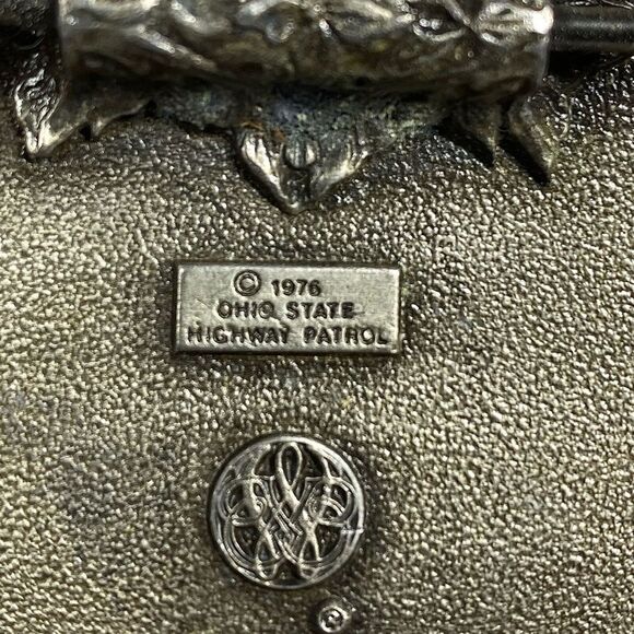 Vintage Belt Buckle Ohio State Police Trooper Highway Patrol 1976 Wings - Picture 3 of 3